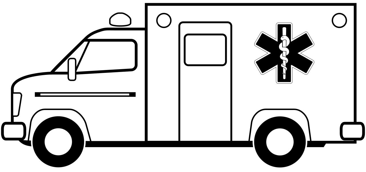 Omalovnka ambulance k vytisknut na A4