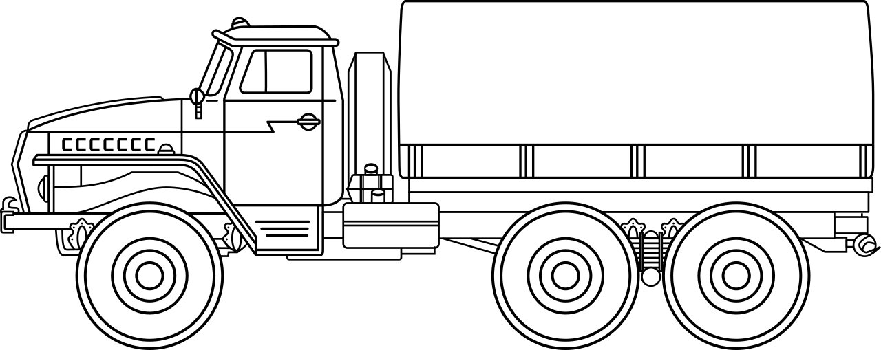 Omalovnka kamion k vytisknut na A4