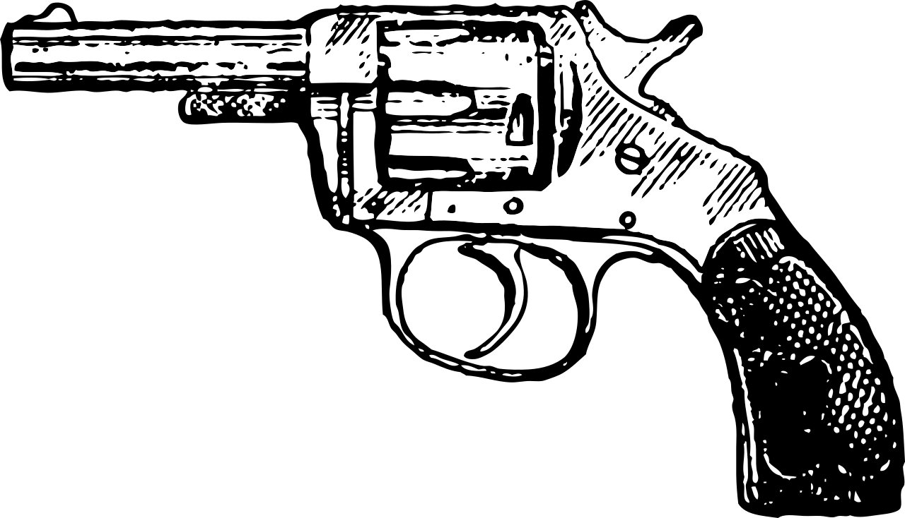 Omalovnka revolver k vytisknut na A4