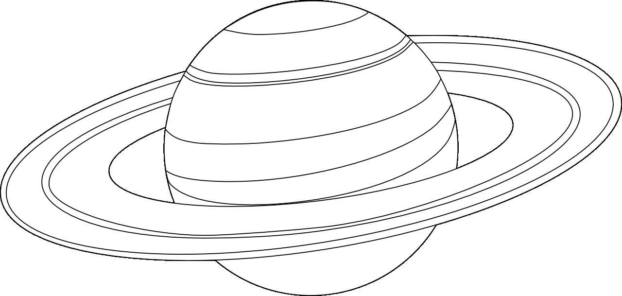 Omalovnka Saturn k vytisknut na A4