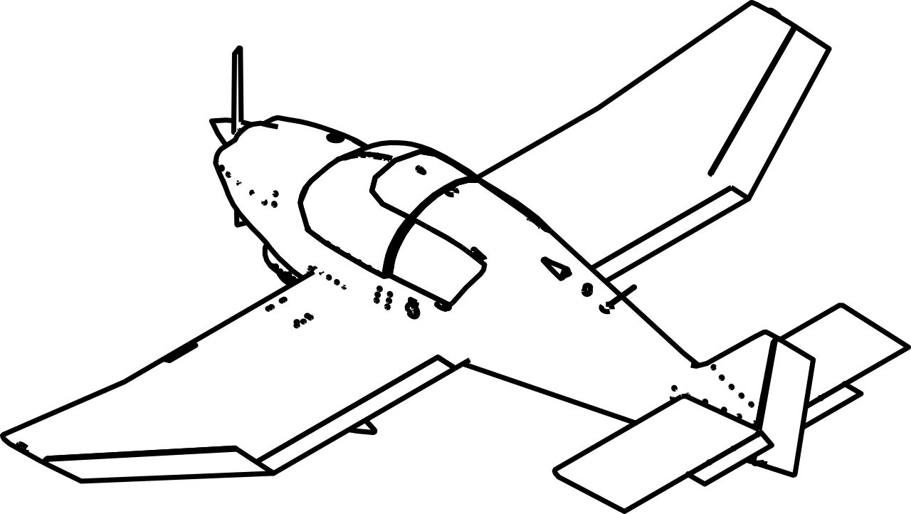 Omalovnka sportovn letadlo k vytisknut na A4