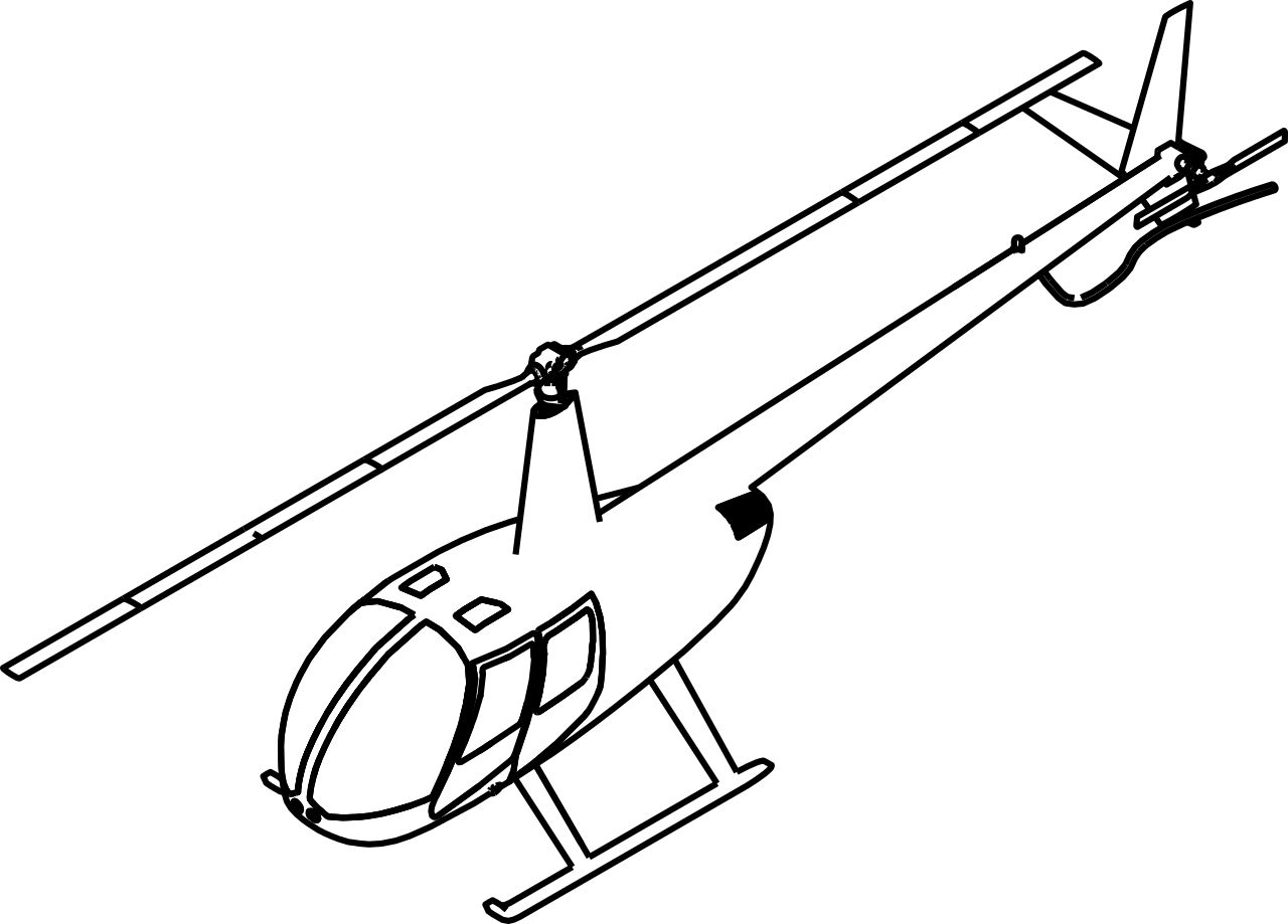 Omalovnka vrtulnek k vytisknut na A4