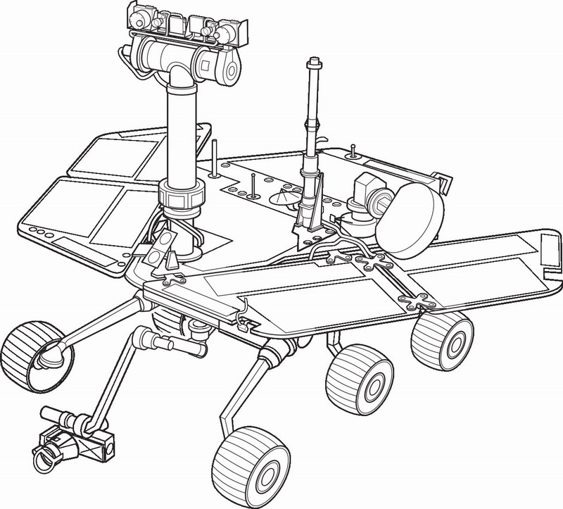 Omalovnka voztko na Marsu k vytisknut na A5