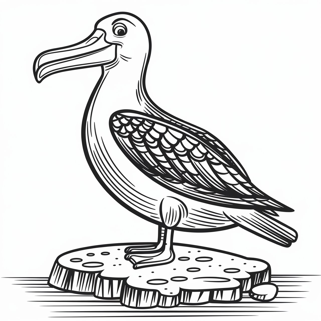 Omalovnka albatros k vytisknut na A4