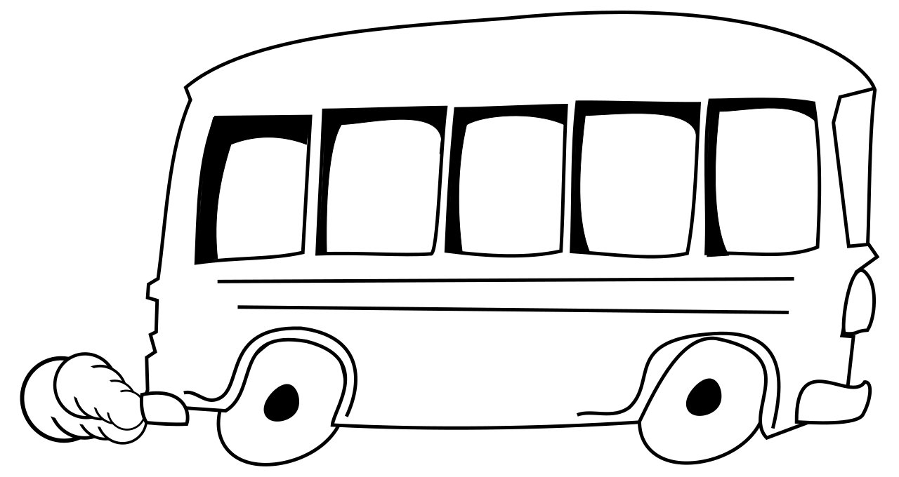Omalovánka autobus k vytisknutí na A4