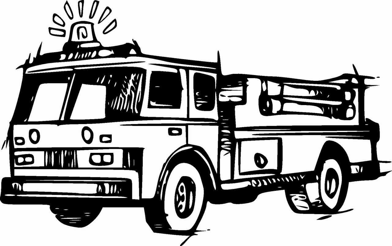 Omalovánka hasiči k vytisknutí na A4