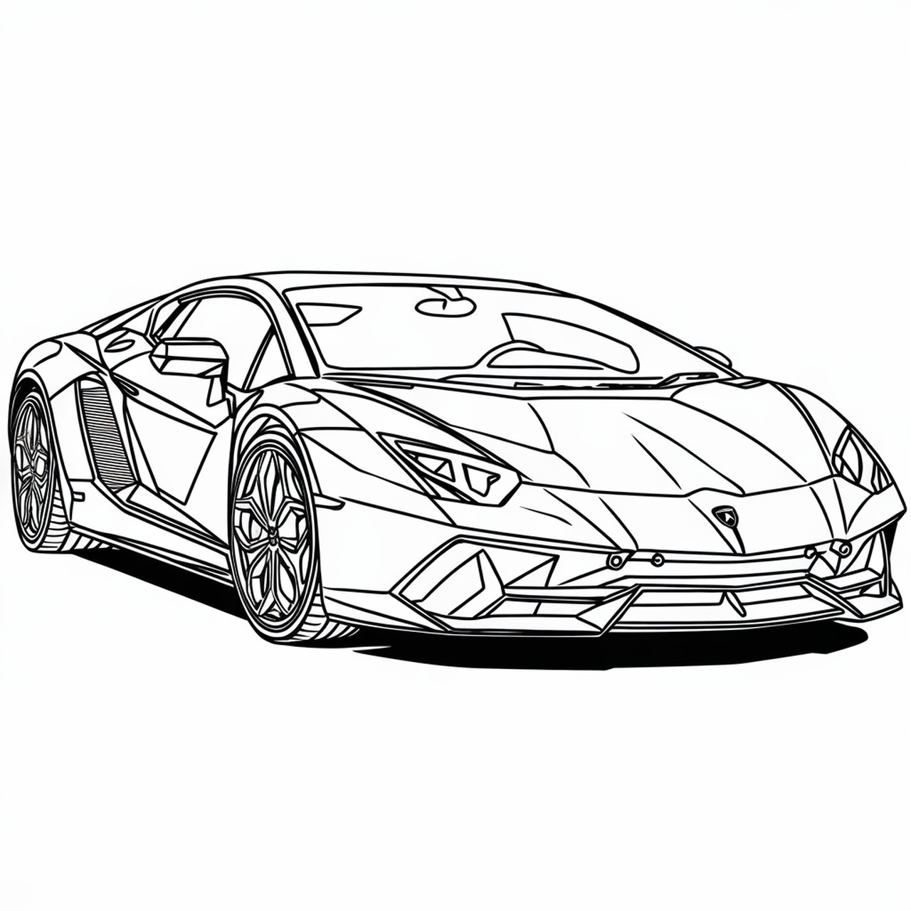 Omalovnka lamborghini k vytisknut na A4