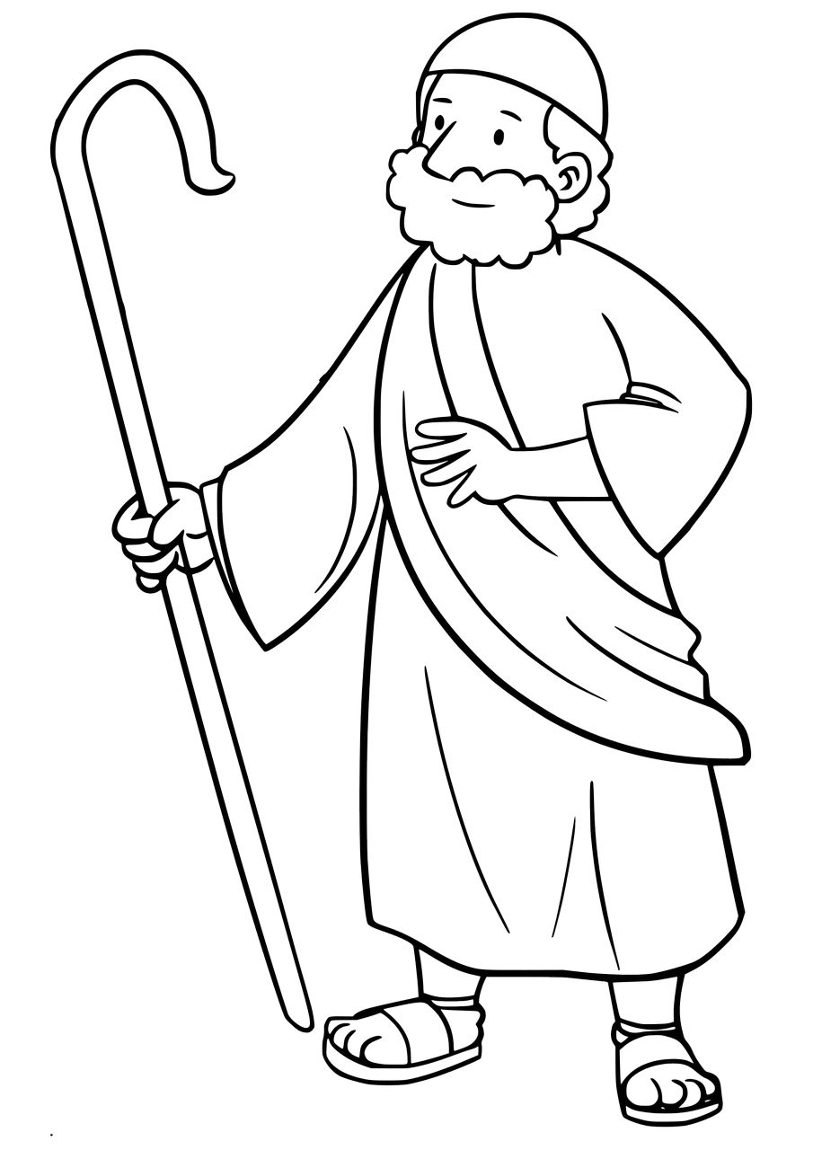 Omalovánka Mojžíš k vytisknutí na A4
