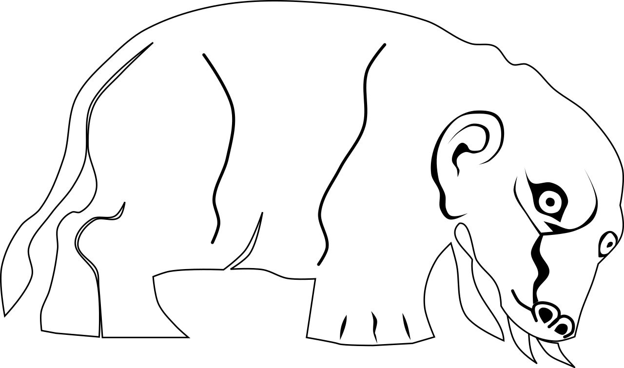Хвост слона рисунок