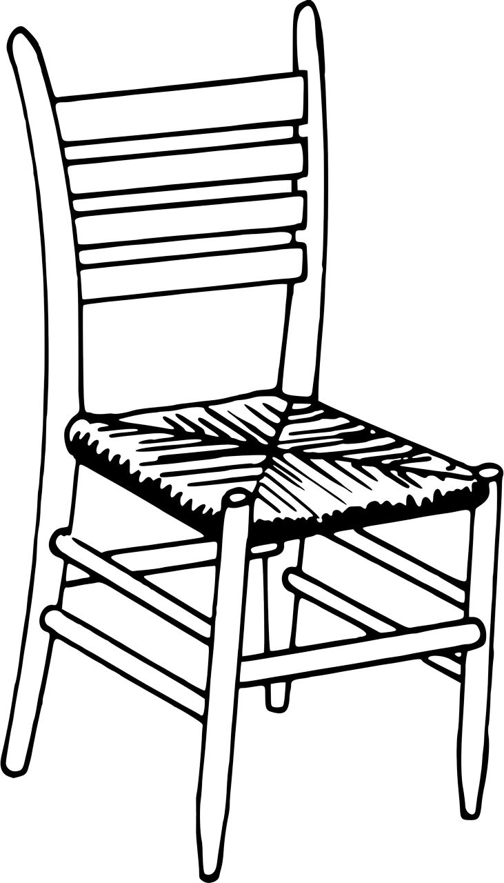 Omalovánka Židle k vytisknutí na A4