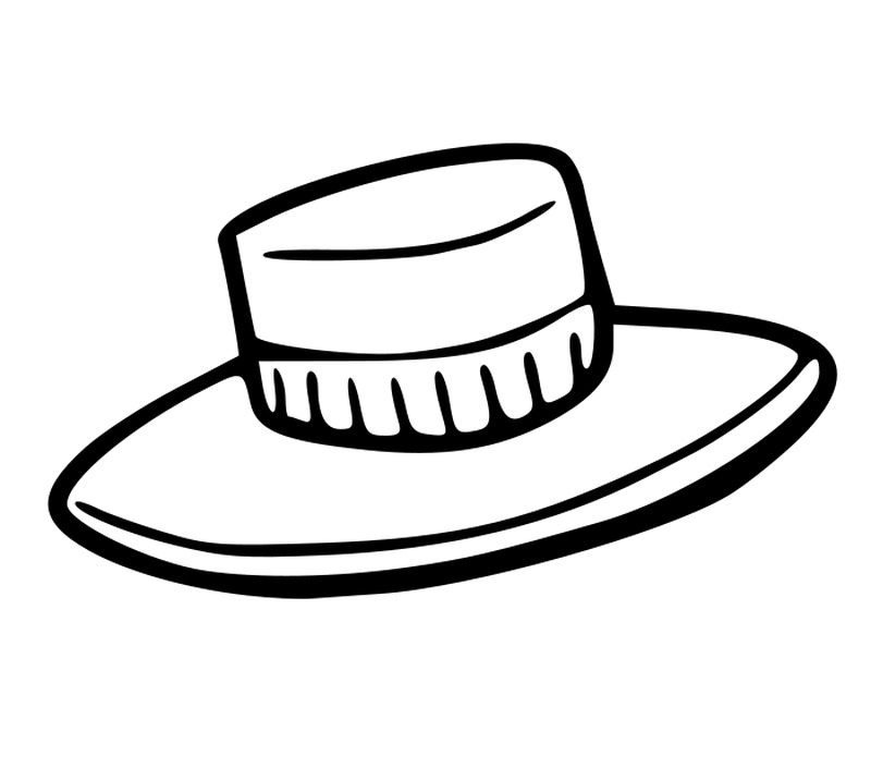 Omalovnka klobouk k vytisknut na A5