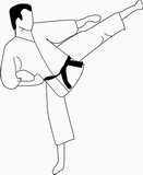 Karate - omalovánka k vytištění zdarma