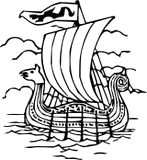 Loď Vikingů - omalovánka online ke stažení a vytisknutí