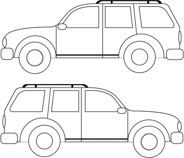 Omalovánka, obrázek Automobily - Auta - k vytisknutí, pro děti k vybarvení zdarma, online ke stažení a vytištění