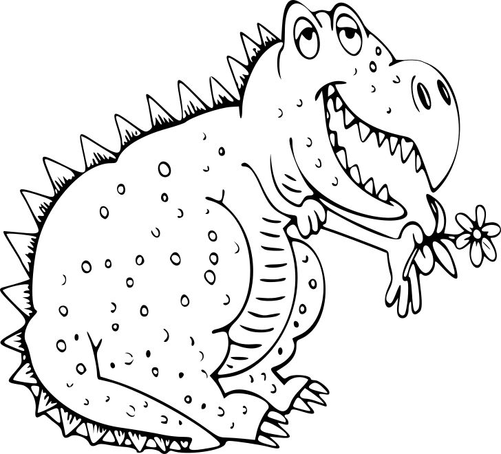 Omalovánka, obrázek Dino - Zvířata - k vytisknutí, pro děti k vybarvení zdarma, online ke stažení a vytištění