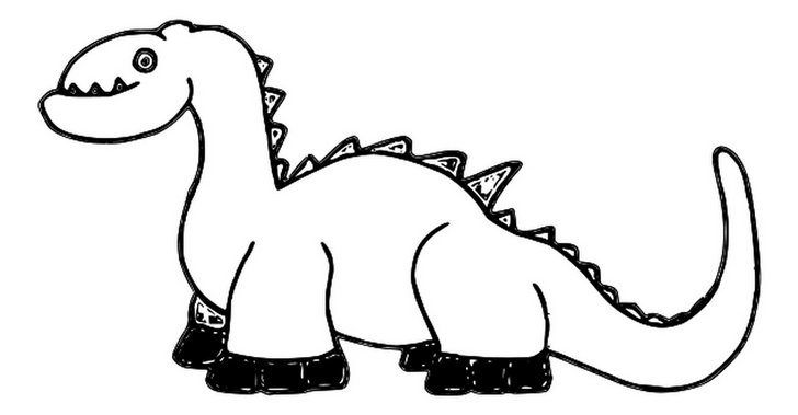 Omalovánka, obrázek Dinosaur - Zvířata - k vytisknutí, pro děti k vybarvení zdarma, online ke stažení a vytištění