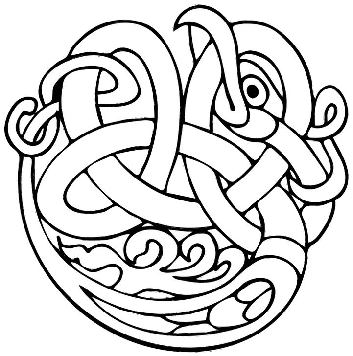 Omalovánka, obrázek Keltský ornament - Ostatní - k vytisknutí, pro děti k vybarvení zdarma, online ke stažení a vytištění