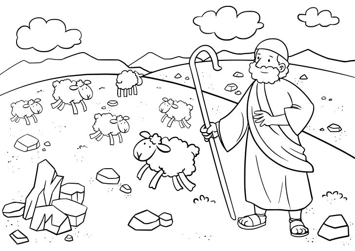 Omalovánka, obrázek Kniha Exodus 1 - Bible a křesťanství - k vytisknutí, pro děti k vybarvení zdarma, online ke stažení a vytištění