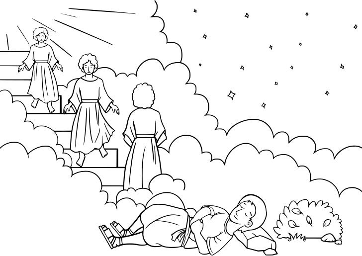 Omalovánka, obrázek Kniha Genesis 14 - Bible a křesťanství - k vytisknutí, pro děti k vybarvení zdarma, online ke stažení a vytištění
