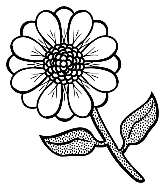 Omalovánka, obrázek Květinka - Květiny - k vytisknutí, pro děti k vybarvení zdarma, online ke stažení a vytištění