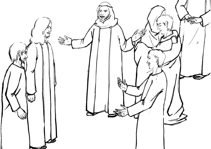 Omalovánka, obrázek Lukáš 4 - Bible a křesťanství - k vytisknutí, pro děti k vybarvení zdarma, online ke stažení a vytištění