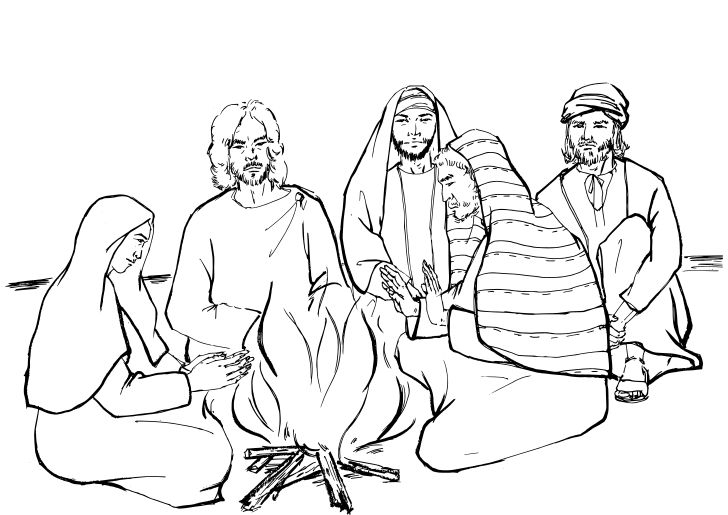 Omalovánka, obrázek Lukáš 5 - Bible a křesťanství - k vytisknutí, pro děti k vybarvení zdarma, online ke stažení a vytištění
