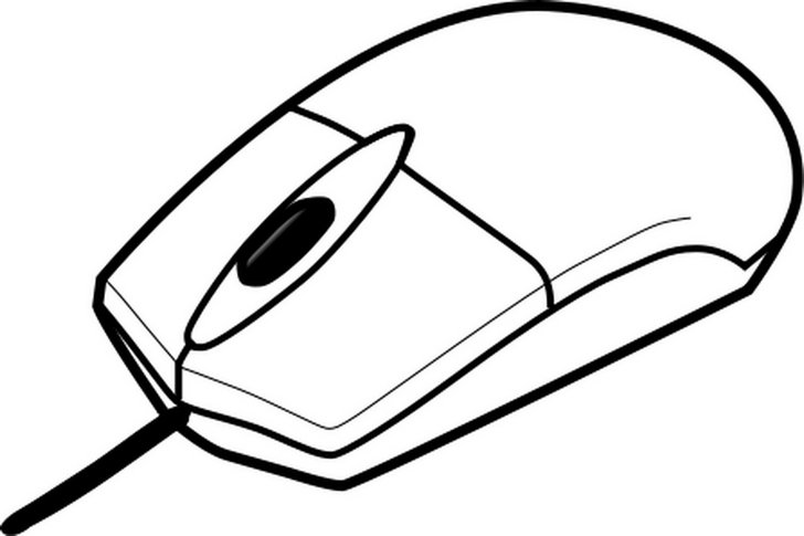 Omalovánka, obrázek Počítačová myš - Ostatní - k vytisknutí, pro děti k vybarvení zdarma, online ke stažení a vytištění