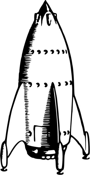 Omalovánka, obrázek Raketka - Vesmír - k vytisknutí, pro děti k vybarvení zdarma, online ke stažení a vytištění