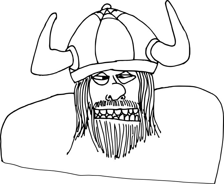 Omalovánka, obrázek Viking - Lidé - k vytisknutí, pro děti k vybarvení zdarma, online ke stažení a vytištění