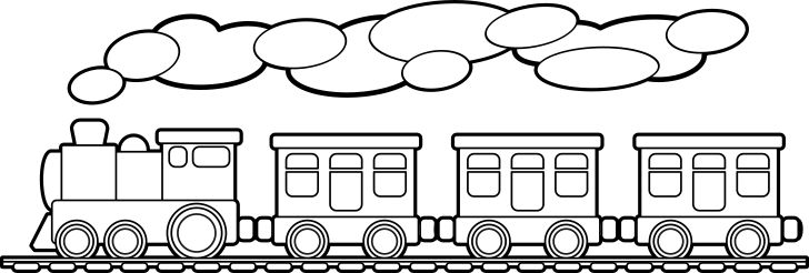 Omalovánka, obrázek Vlak - Dopravní prostředky - k vytisknutí, pro děti k vybarvení zdarma, online ke stažení a vytištění